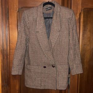 Vintage Giorgio Sant’Angelo 100% Wool Tweed Blazer - Size 8